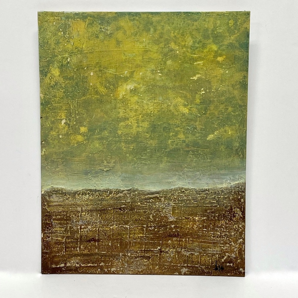 Original Acrylic textured Abstract Landscape on 11” x 14” Canvas Panel